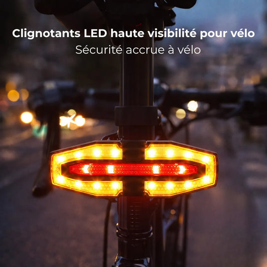 Clignotants LED vélo avec télécommande – sécurité et visibilité