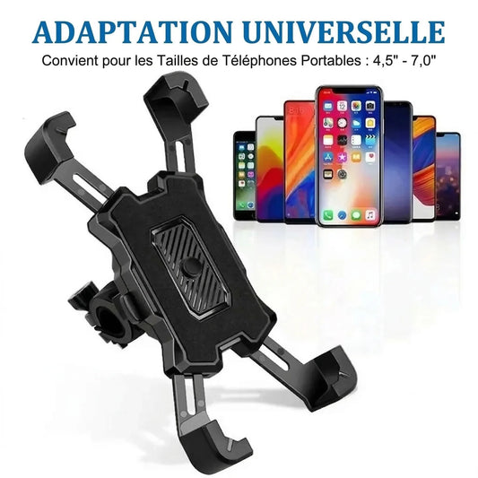 Support téléphone vélo – fixation automatique 360°